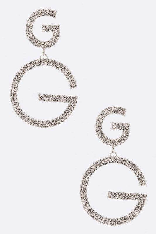 G Logo Rhinestone Iconic Earrings