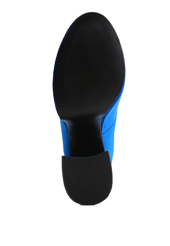 Old Novelty Platform Heel Velvet Pumps