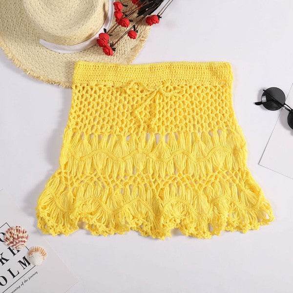 Crochet cover up skirt