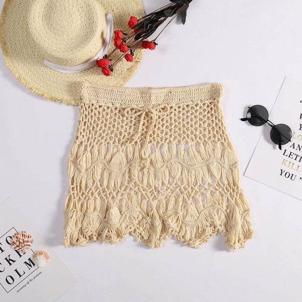 Crochet cover up skirt
