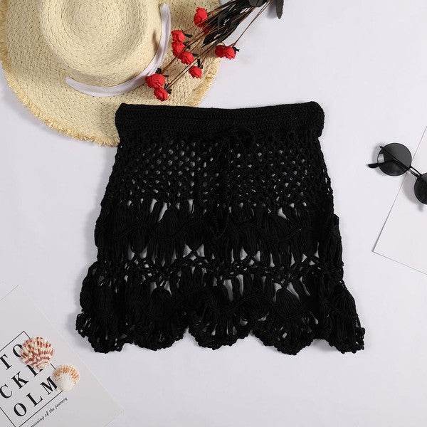 Crochet cover up skirt