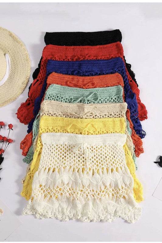 Crochet cover up skirt