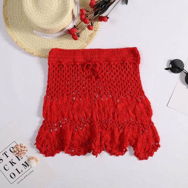 Crochet cover up skirt