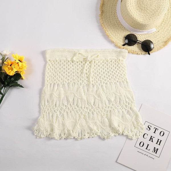Crochet cover up skirt