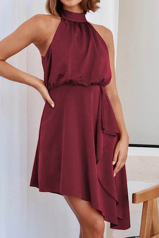 Silk halter dress