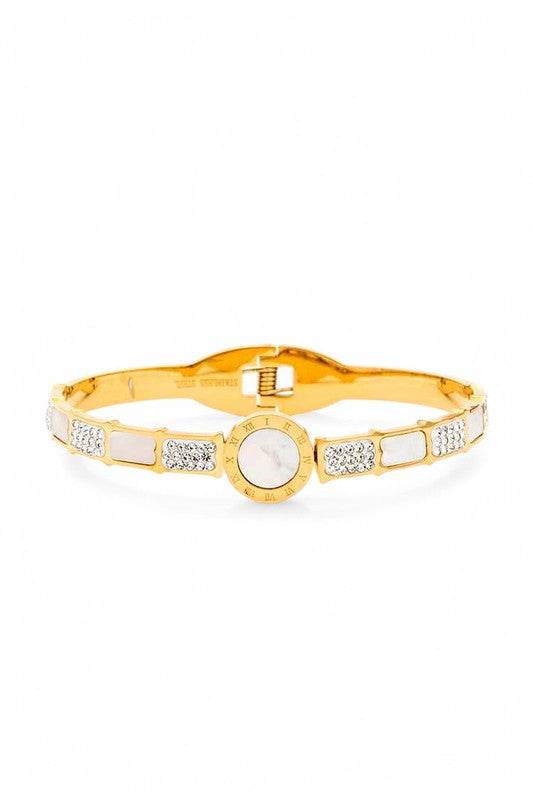 Iconic Stainless Steel Designed Hinge Bangle