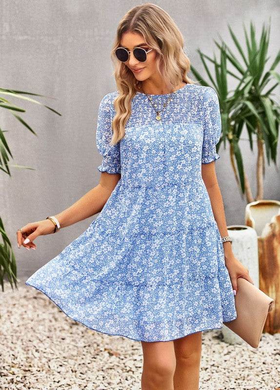 Floral smocked dress