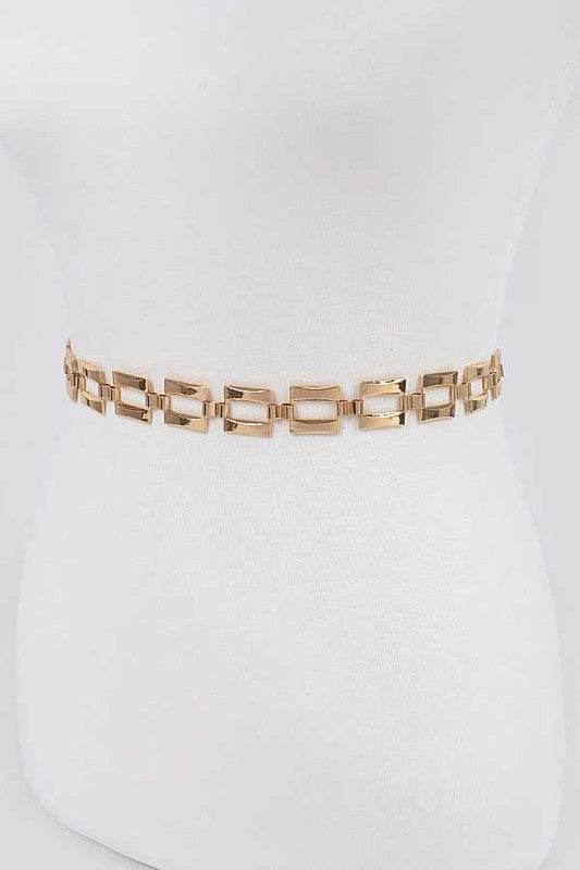 Square Link Fashion Chain Belt