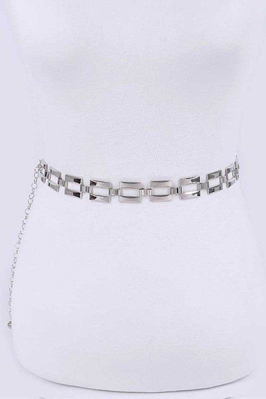 Square Link Fashion Chain Belt