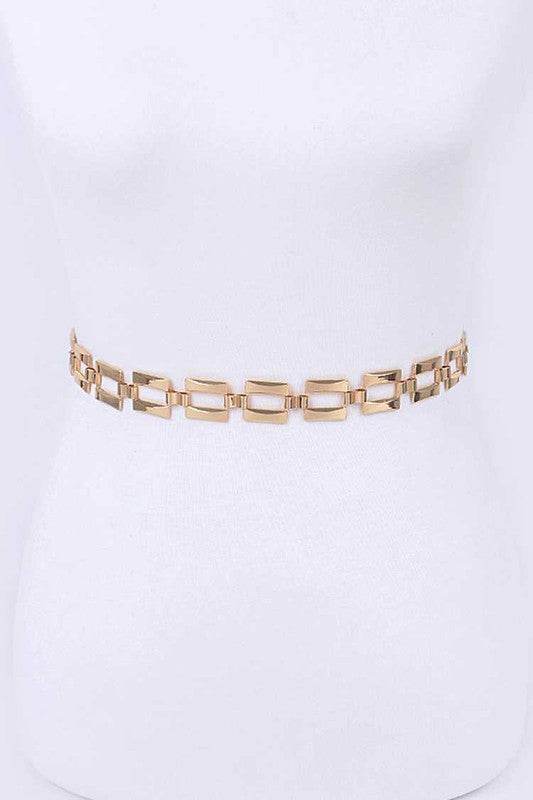 Square Link Fashion Chain Belt