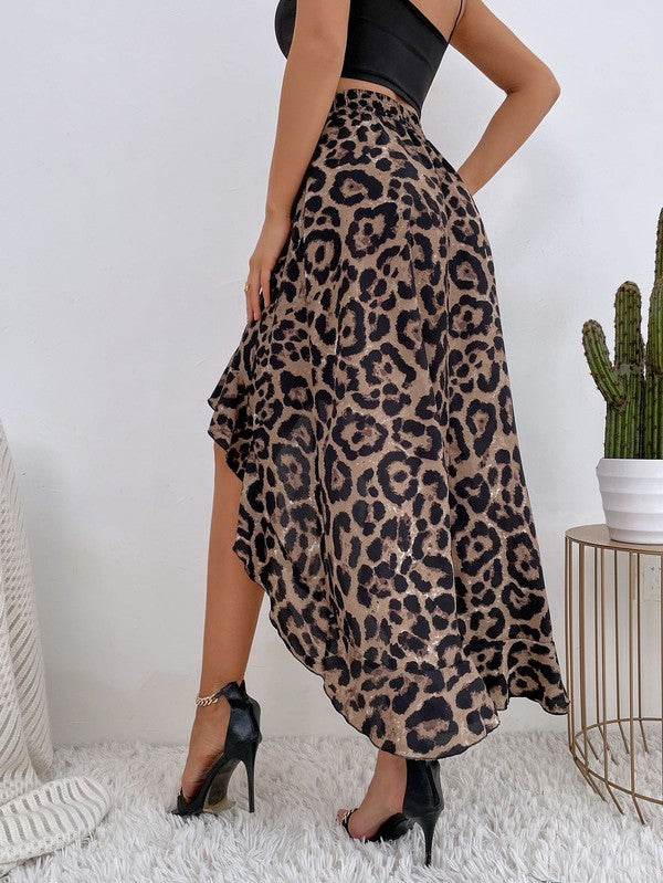 High low ruffle skirt