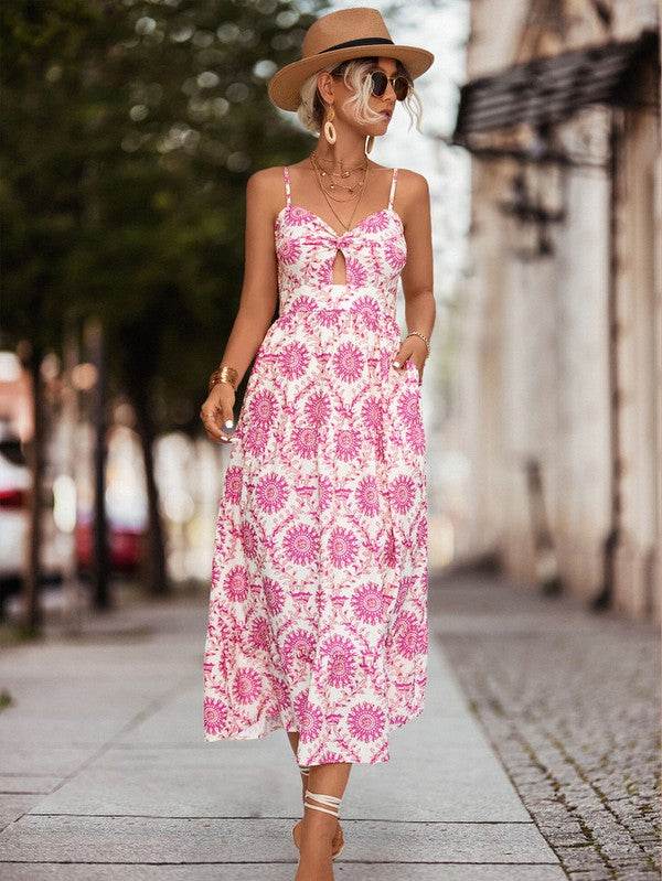 Women Printed Off Shoulder Long Dress