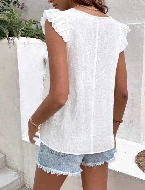 Ruffle Sleeve Top
