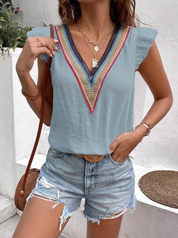 Ruffle Sleeve Top