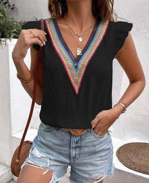 Ruffle Sleeve Top