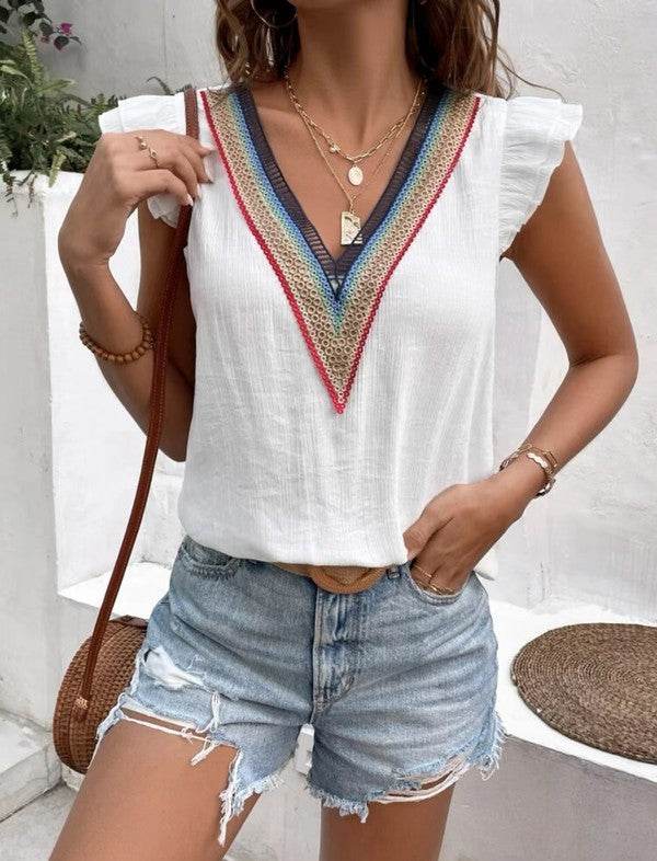 Ruffle Sleeve Top