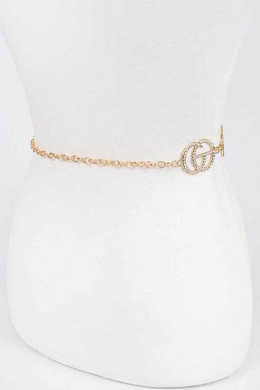 Crystal CG Logo Iconic Chain Belt