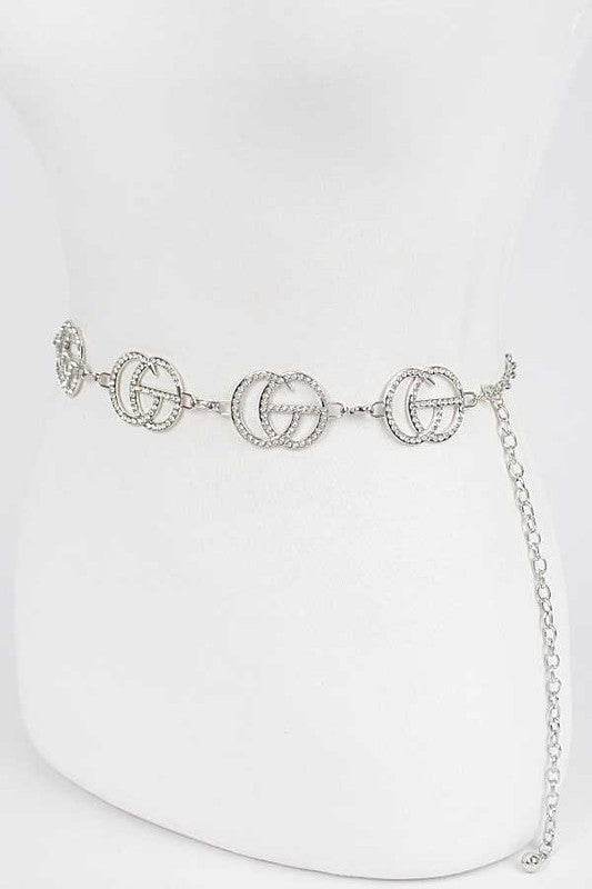 Crystal CG Logo Iconic Chain Belt