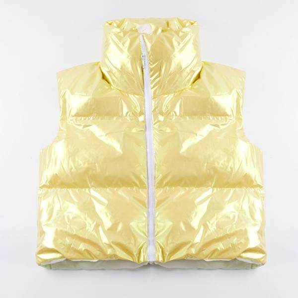 Metallic puffer vest