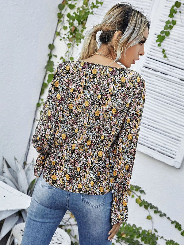 Long sleeve floral top