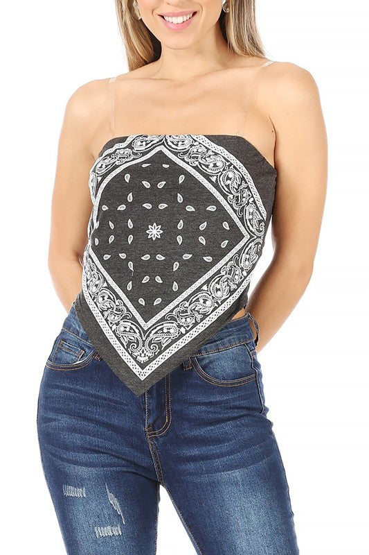 Paisley print, bandana top