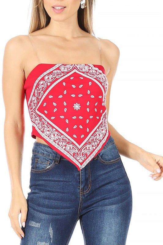 Paisley print, bandana top