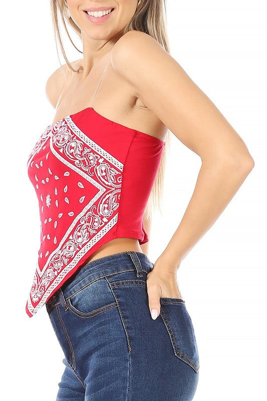Paisley print, bandana top