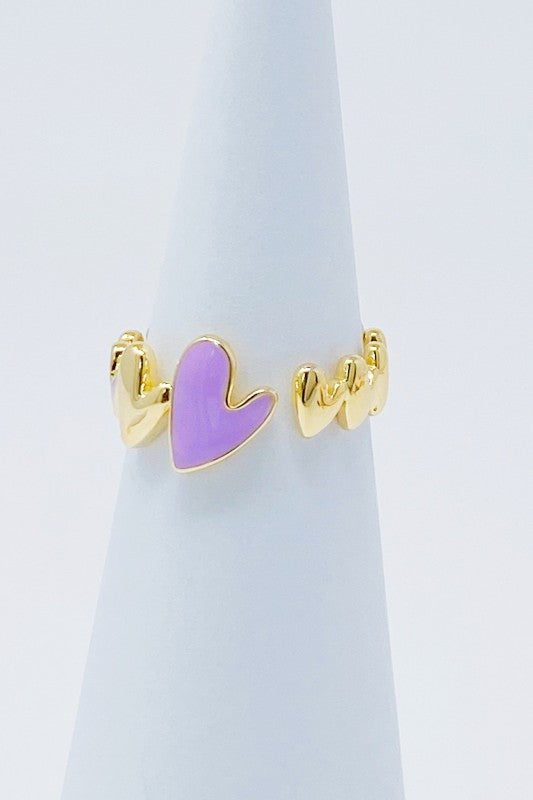 Soft Heart Open Ring