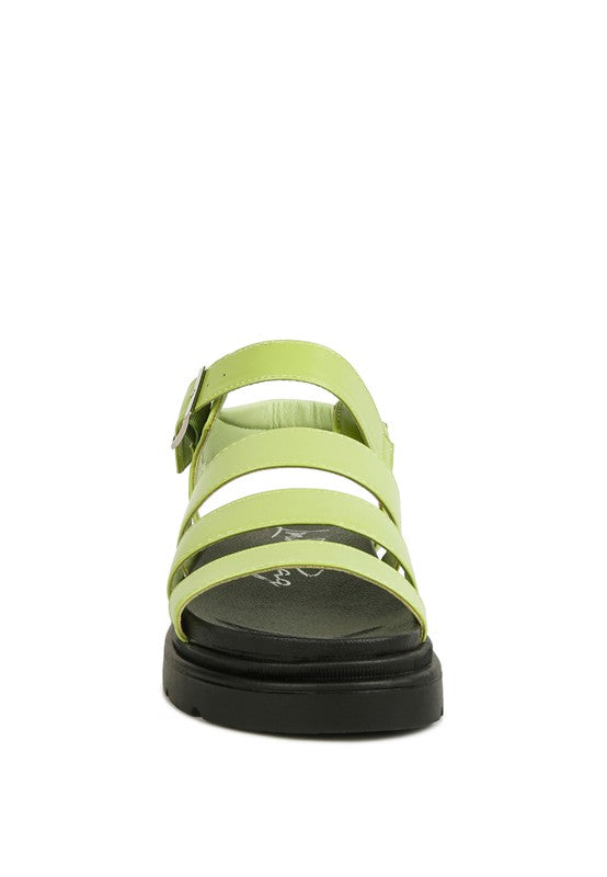 Belcher Faux Leather Gladiator Sandals