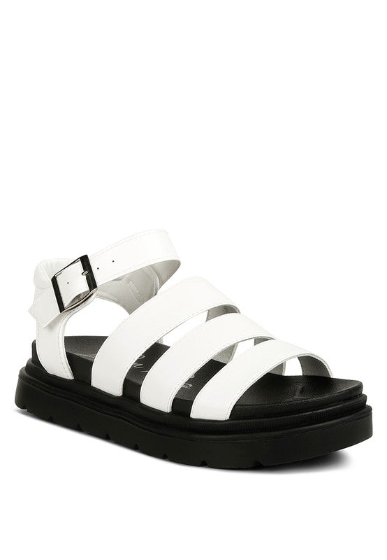 Belcher Faux Leather Gladiator Sandals