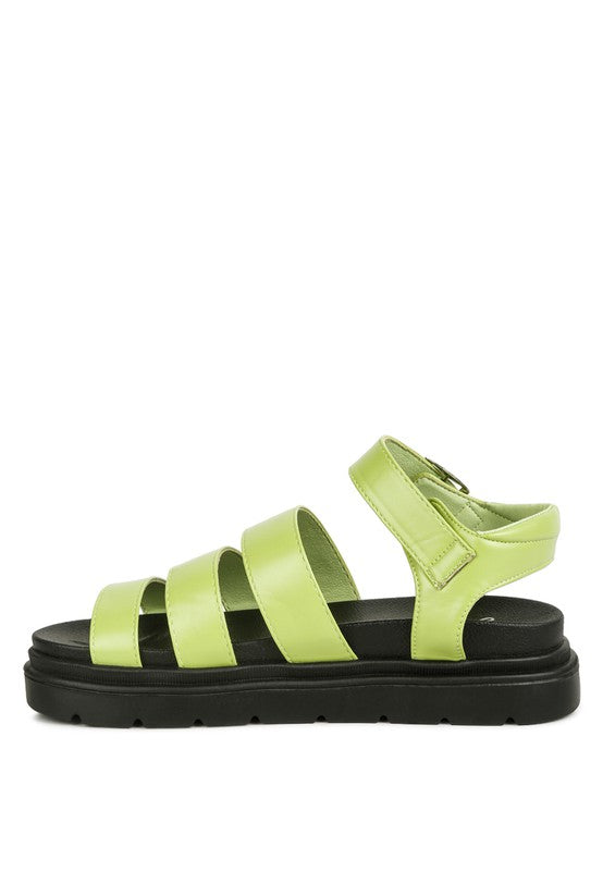 Belcher Faux Leather Gladiator Sandals