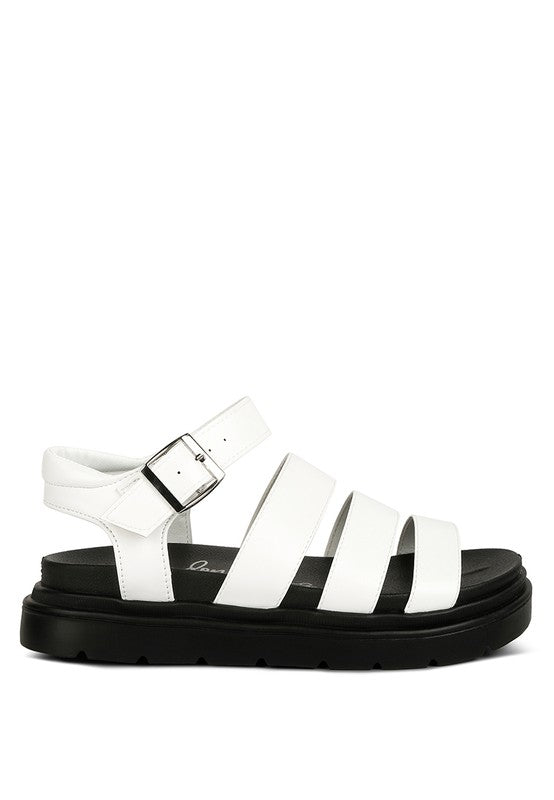 Belcher Faux Leather Gladiator Sandals