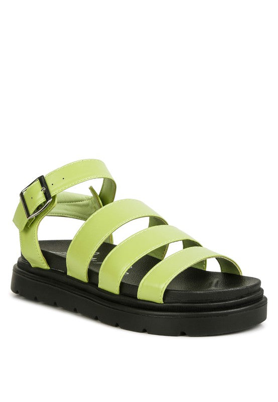 Belcher Faux Leather Gladiator Sandals