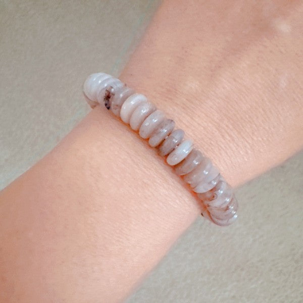 Blush & Earthy Canyon Natural Stone Stretch Bracel