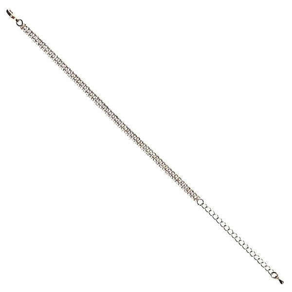 2.5mm 2 Fixed Row CZ Bracelet