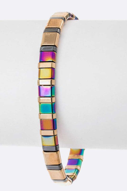Metal Nugget Iconic Stretch Bracelet