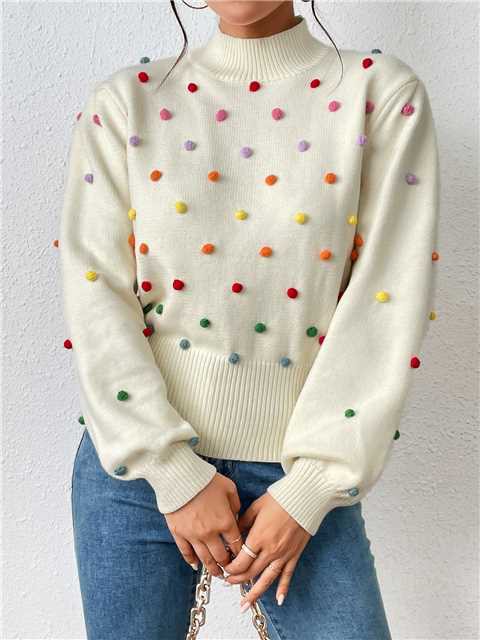 Rainbow Dots Turtleneck