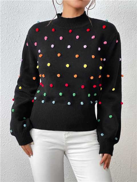 Rainbow Dots Turtleneck