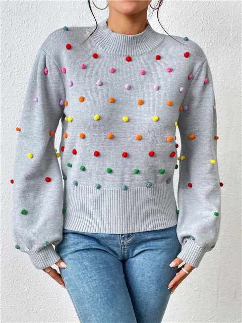 Rainbow Dots Turtleneck