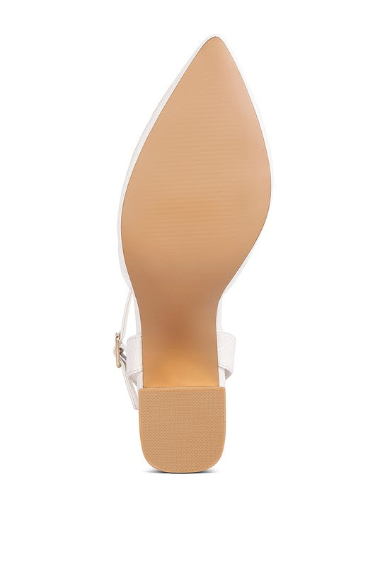 Hyatt Metallic Accent Block Heel Sandals