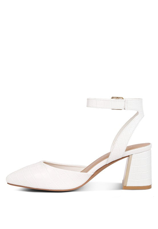 Hyatt Metallic Accent Block Heel Sandals
