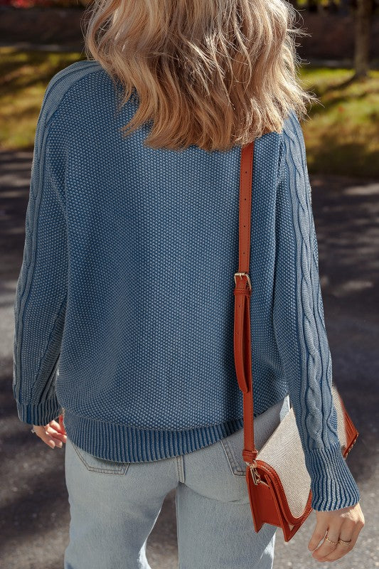 Cable Knit Long Sleeve Sweater