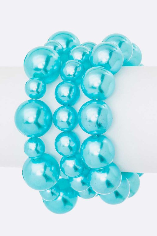 Mix Pearl Stretch Bracelet Set