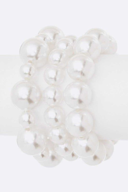 Mix Pearl Stretch Bracelet Set