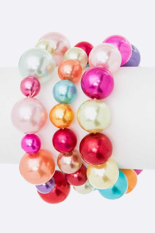 Mix Pearl Stretch Bracelet Set