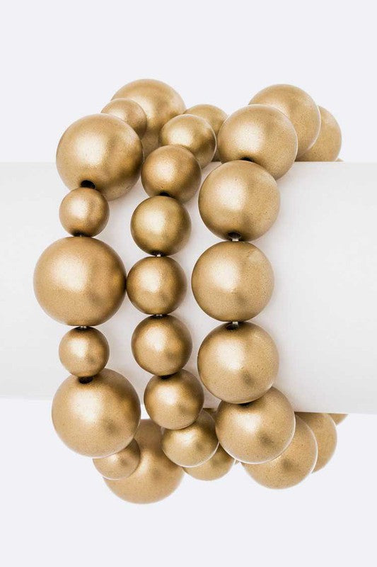 Mix Pearl Stretch Bracelet Set