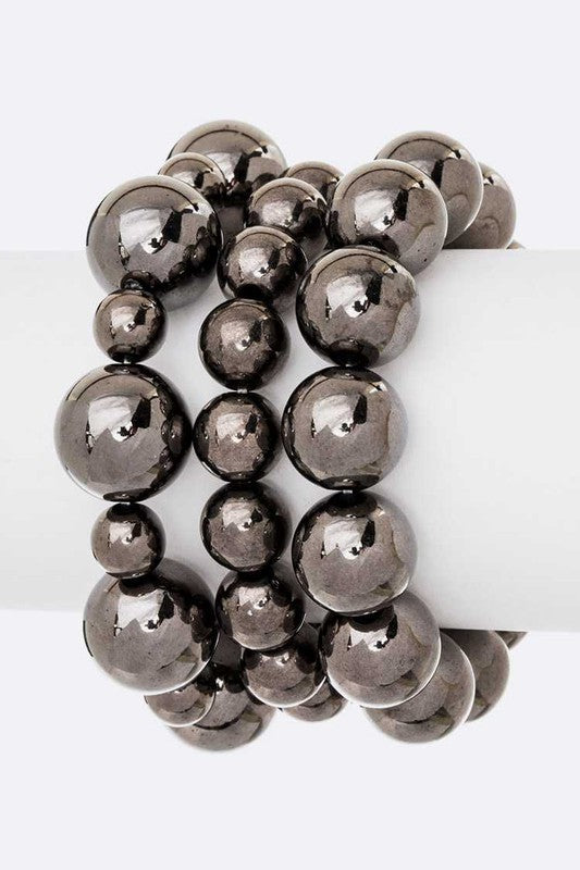 Mix Pearl Stretch Bracelet Set
