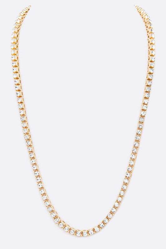 23 Single Row Rhinestone Necklace