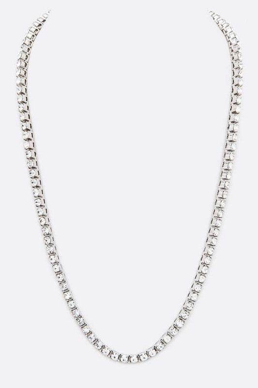 23 Single Row Rhinestone Necklace
