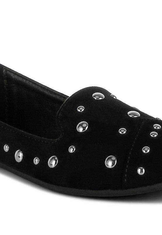 Olesia Stud Emebllished Ballet Flats
